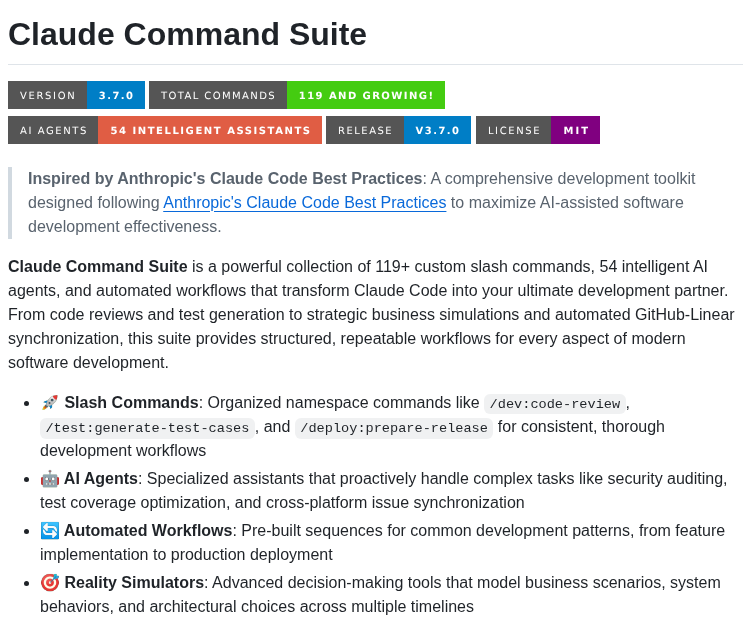 Qdhenry Claude Command Suite screenshot