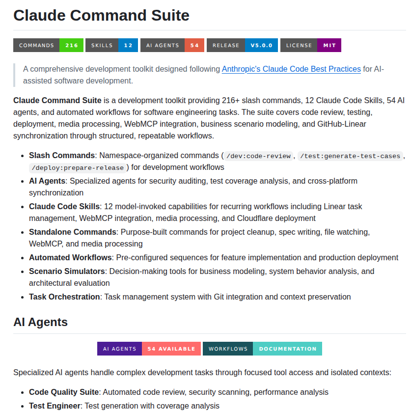 Qdhenry Claude Command Suite screenshot