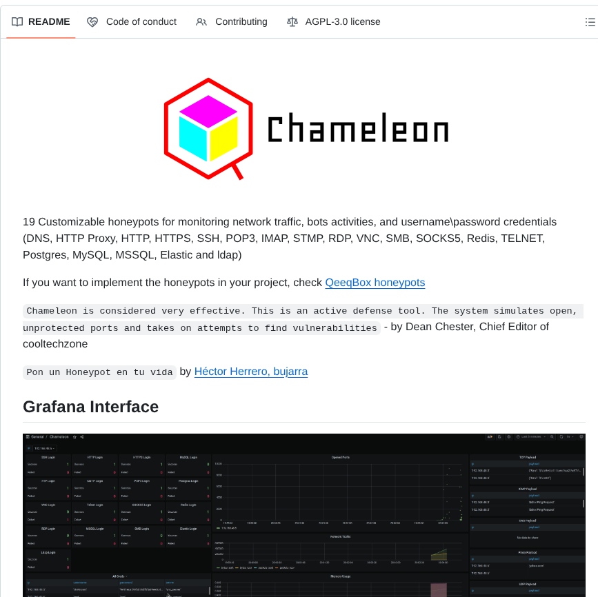 Qeeqbox Chameleon screenshot