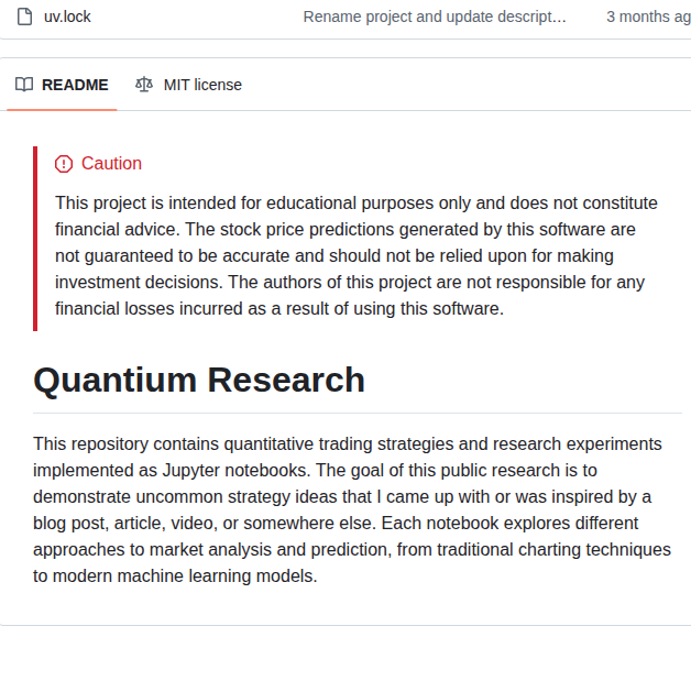 Quantium Ai Research screenshot