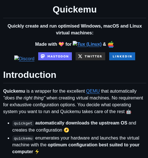 Quickemu Project Quickemu screenshot