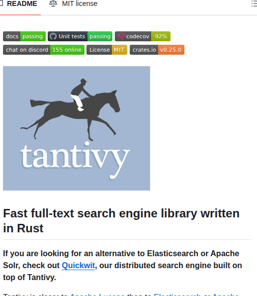 Quickwit Oss Tantivy screenshot