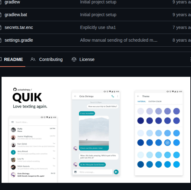 Quik Sms Quik screenshot