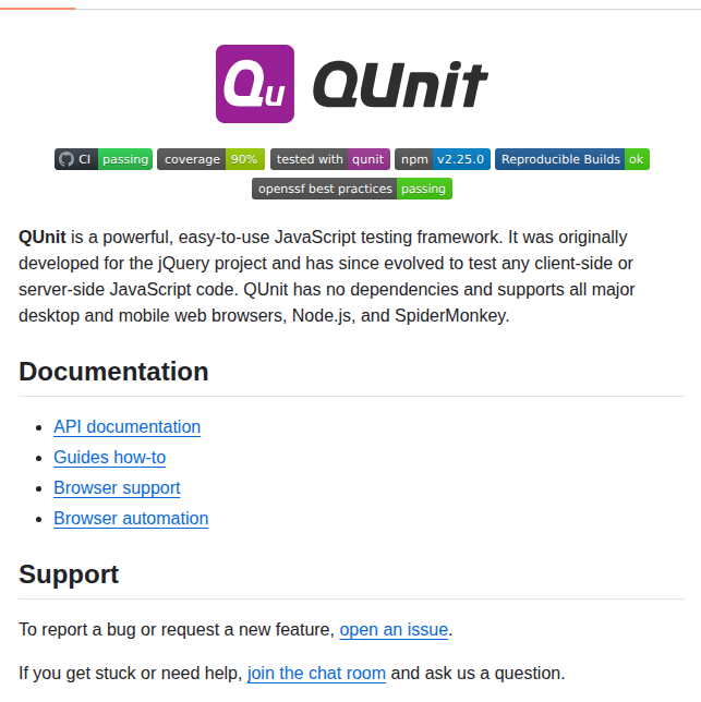 Qunitjs Qunit screenshot