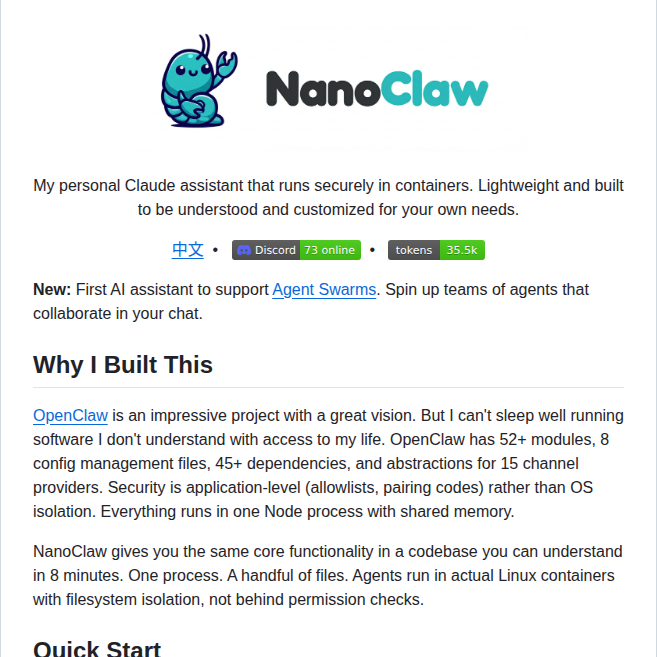 Qwibitai Nanoclaw screenshot
