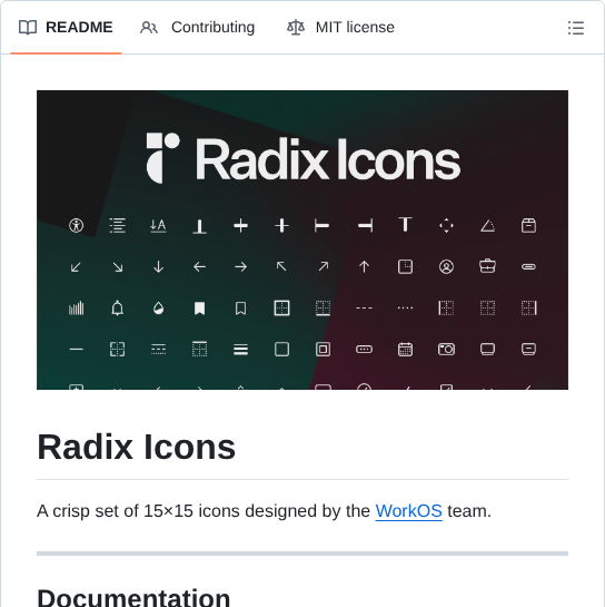 Radix Ui Icons screenshot
