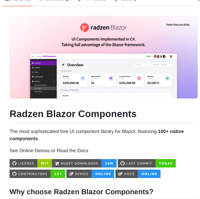 Radzenhq Radzen Blazor screenshot