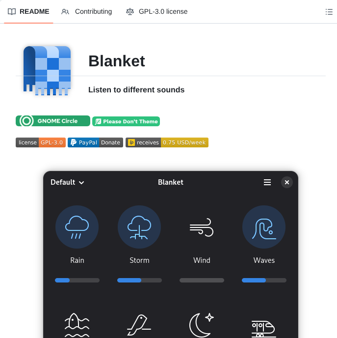 Rafaelmardojai Blanket screenshot