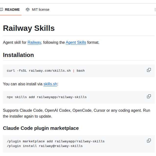 Railwayapp Railway Skills screenshot
