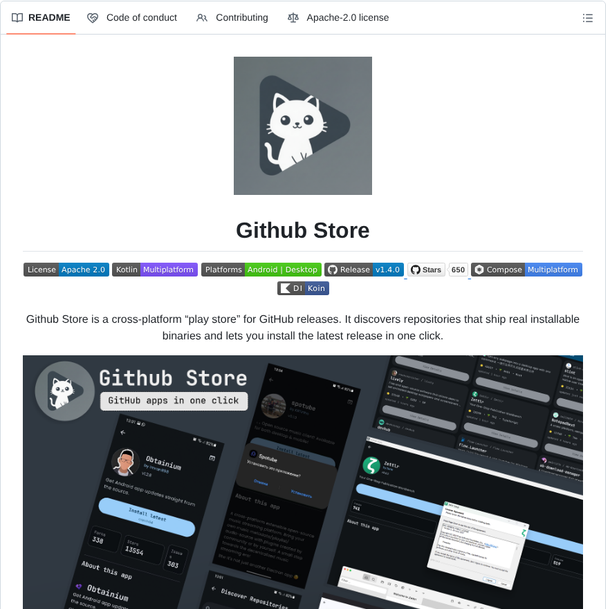 Rainxchzed Github Store screenshot