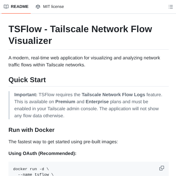 Rajsinghtech Tsflow screenshot