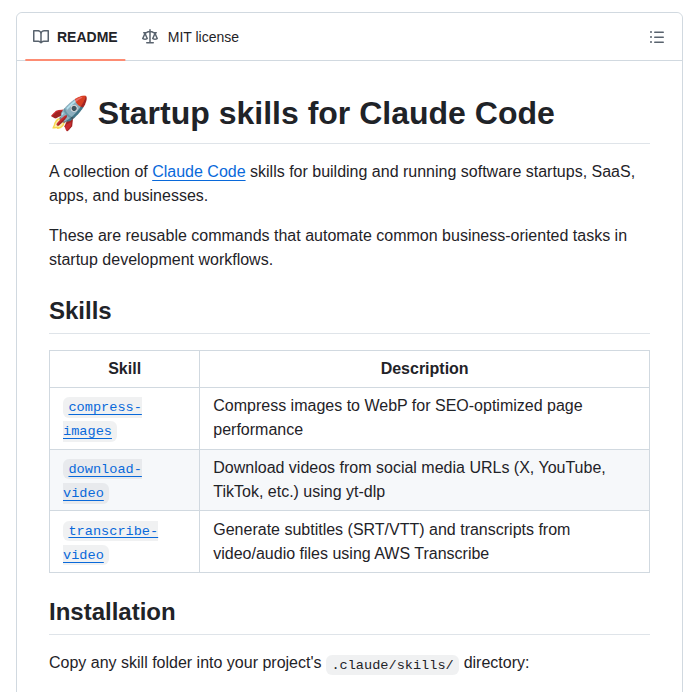 Rameerez Claude Code Startup Skills screenshot