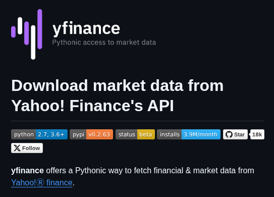 Ranaroussi Yfinance screenshot