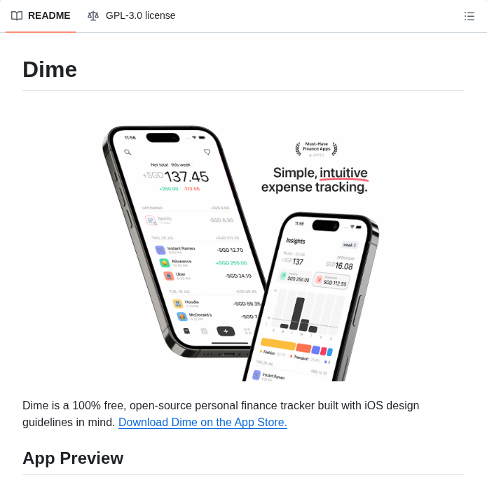 Rarfell Dimeapp screenshot