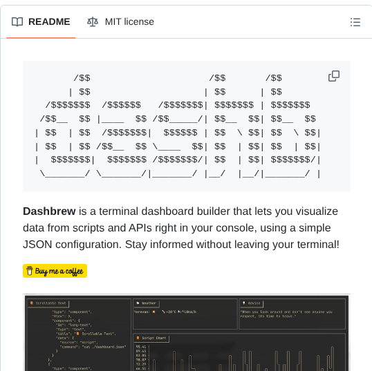 Rasjonell Dashbrew screenshot