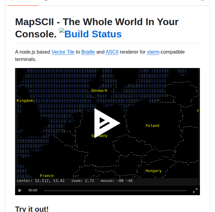 Rastapasta Mapscii screenshot