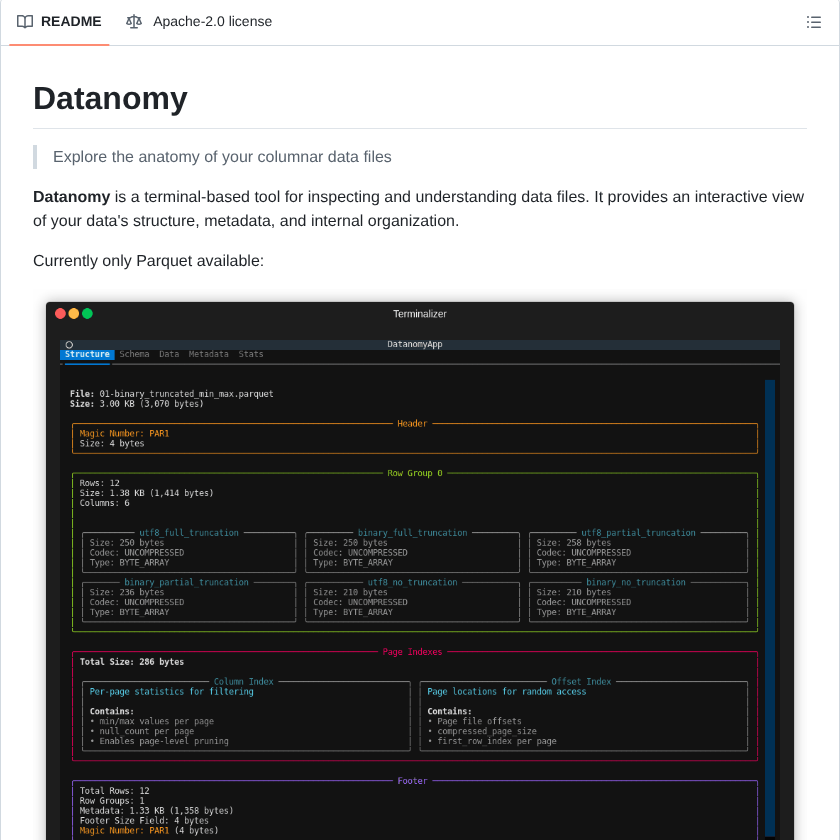 Raulcd Datanomy screenshot