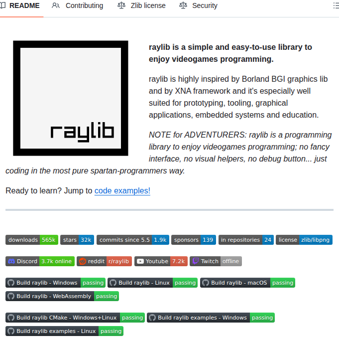 Raysan5 Raylib screenshot