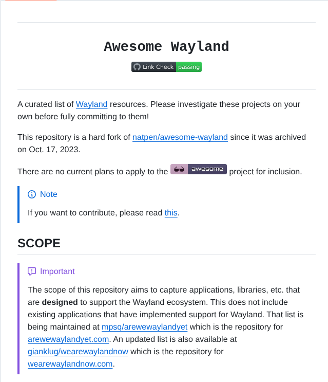 Rcalixte Awesome Wayland screenshot
