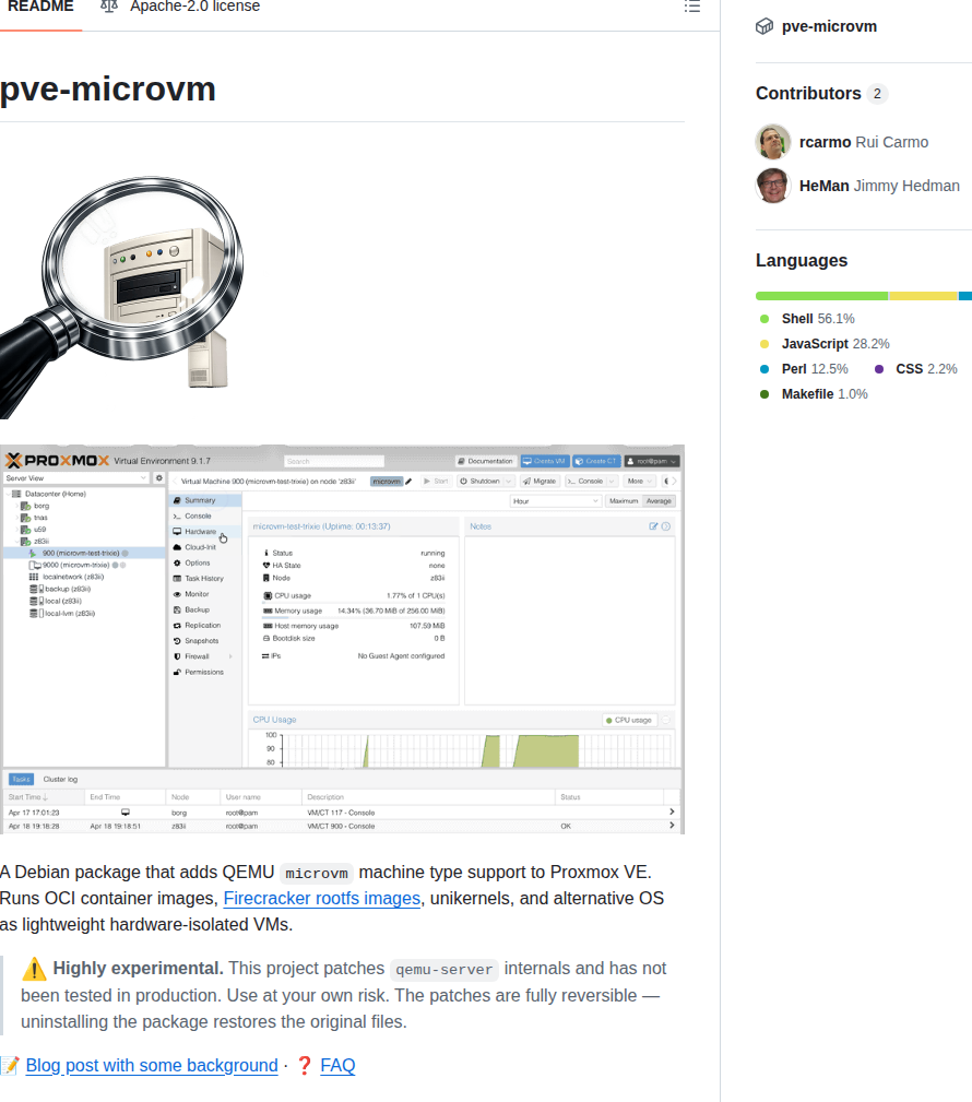 Rcarmo Pve Microvm screenshot