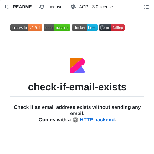 Reacherhq Check If Email Exists screenshot