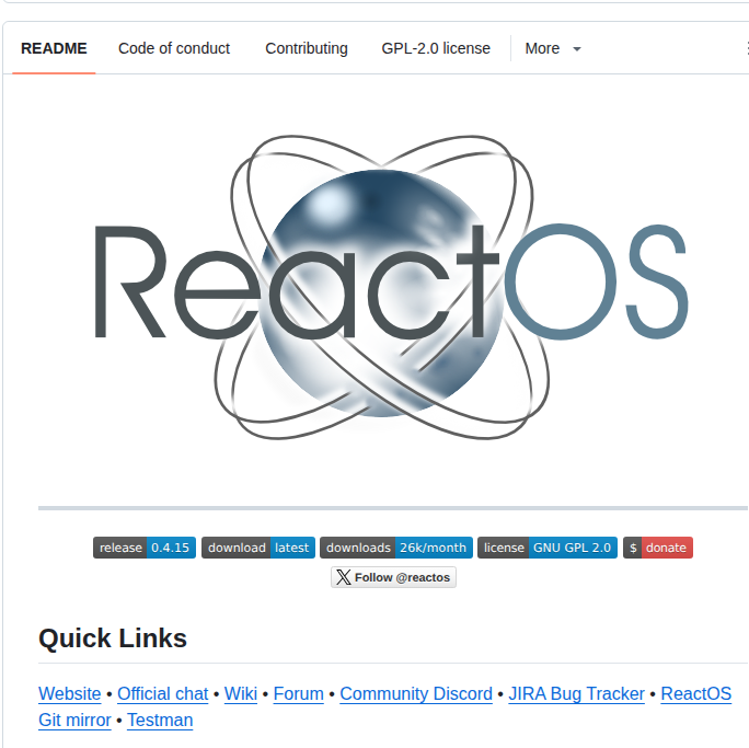 Reactos Reactos screenshot