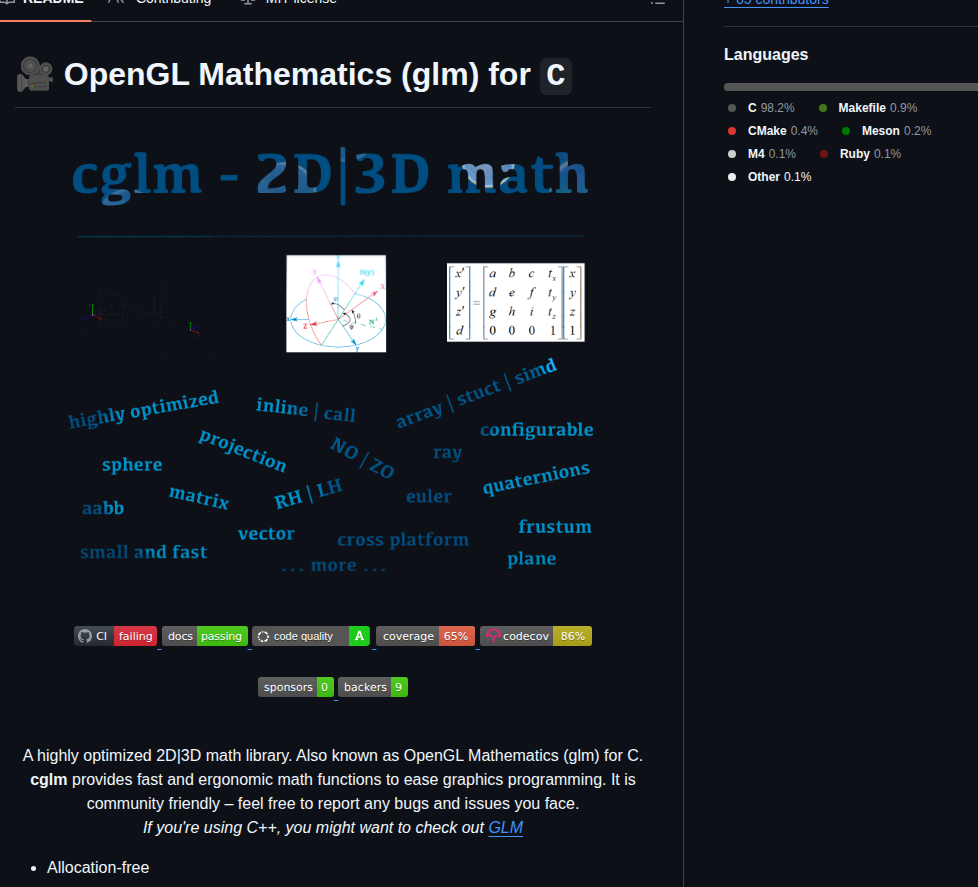Recp Cglm screenshot