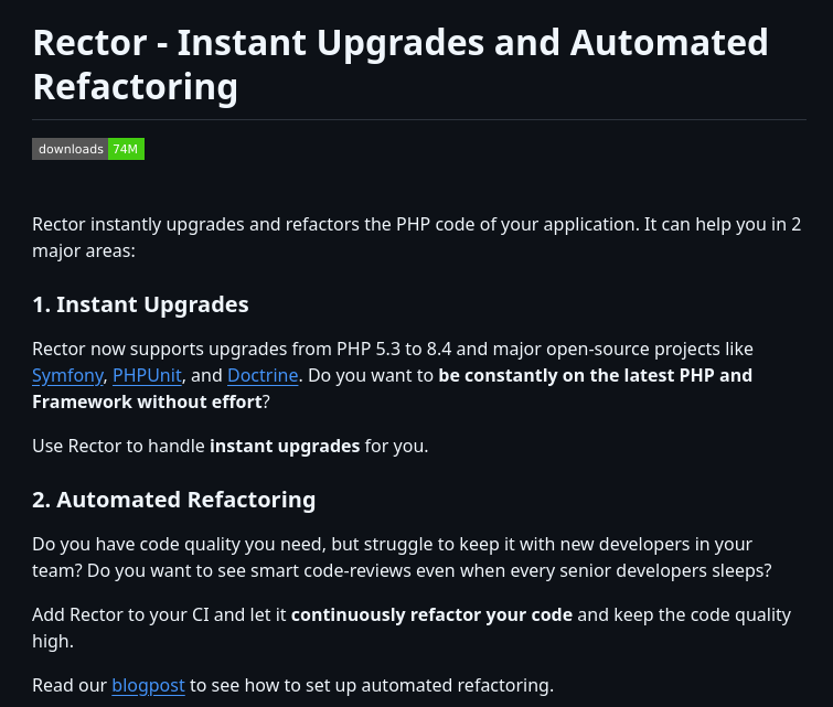 Rectorphp Rector screenshot