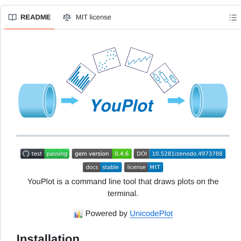Red Data Tools Youplot screenshot