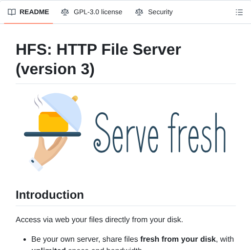 Rejetto Hfs screenshot