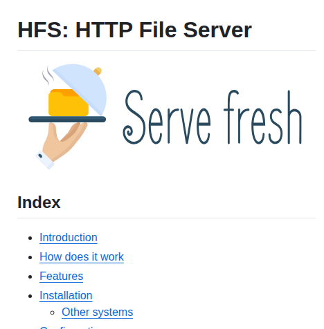 Rejetto Hfs screenshot