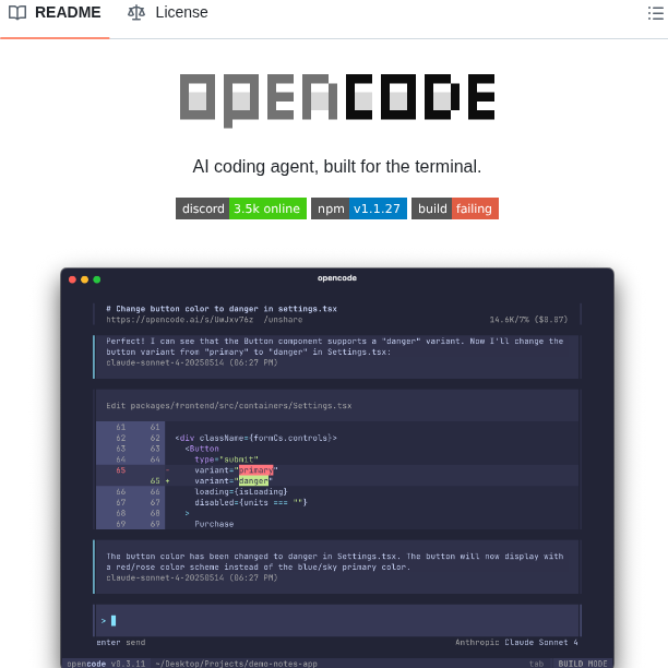Remorses Opencode Fork screenshot
