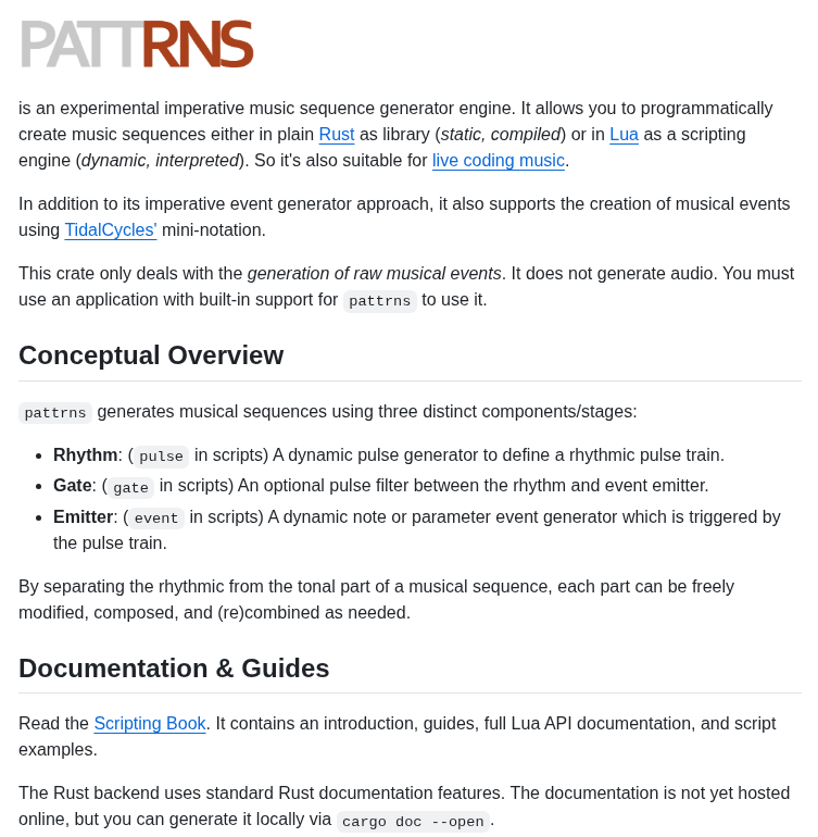 Renoise Pattrns screenshot