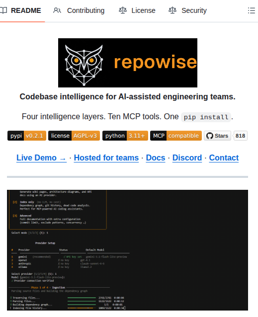 Repowise Dev Repowise screenshot