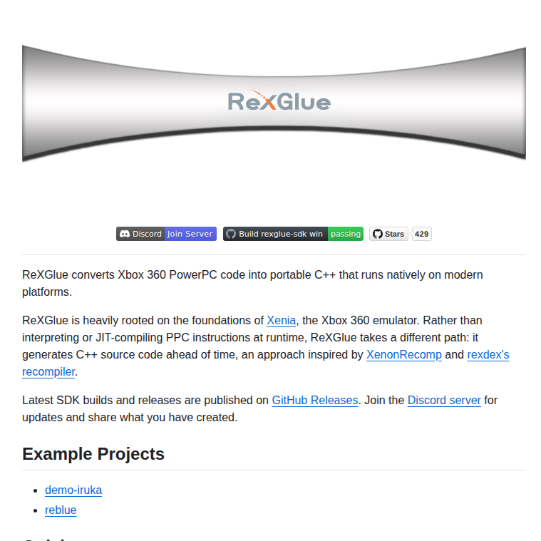 Rexglue Rexglue Sdk screenshot