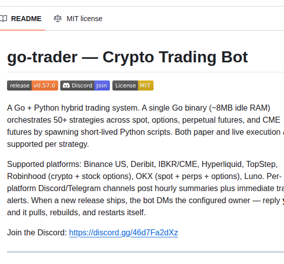 Richkuo Go Trader screenshot