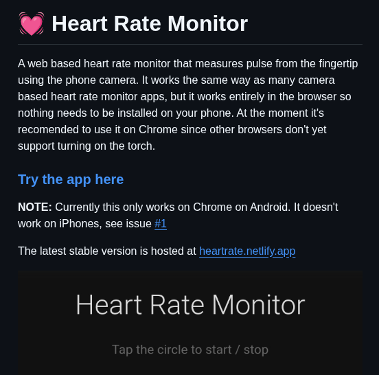 Richrd Heart Rate Monitor screenshot