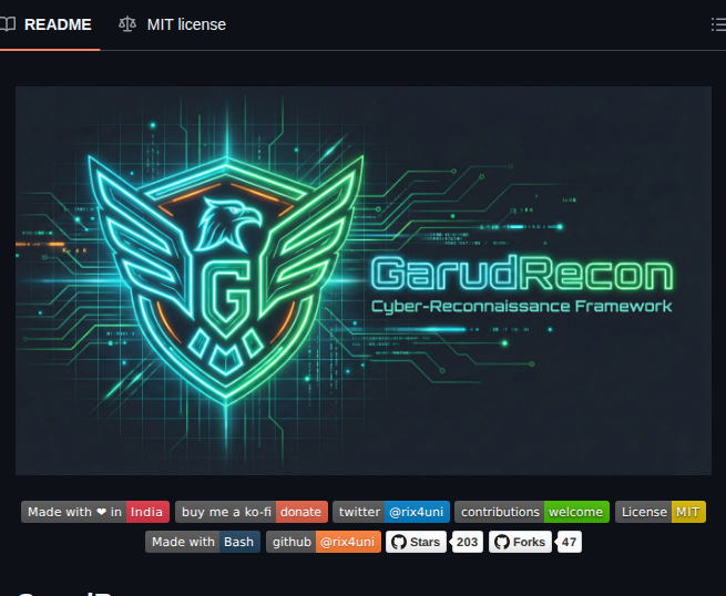 Rix4uni Garudrecon screenshot