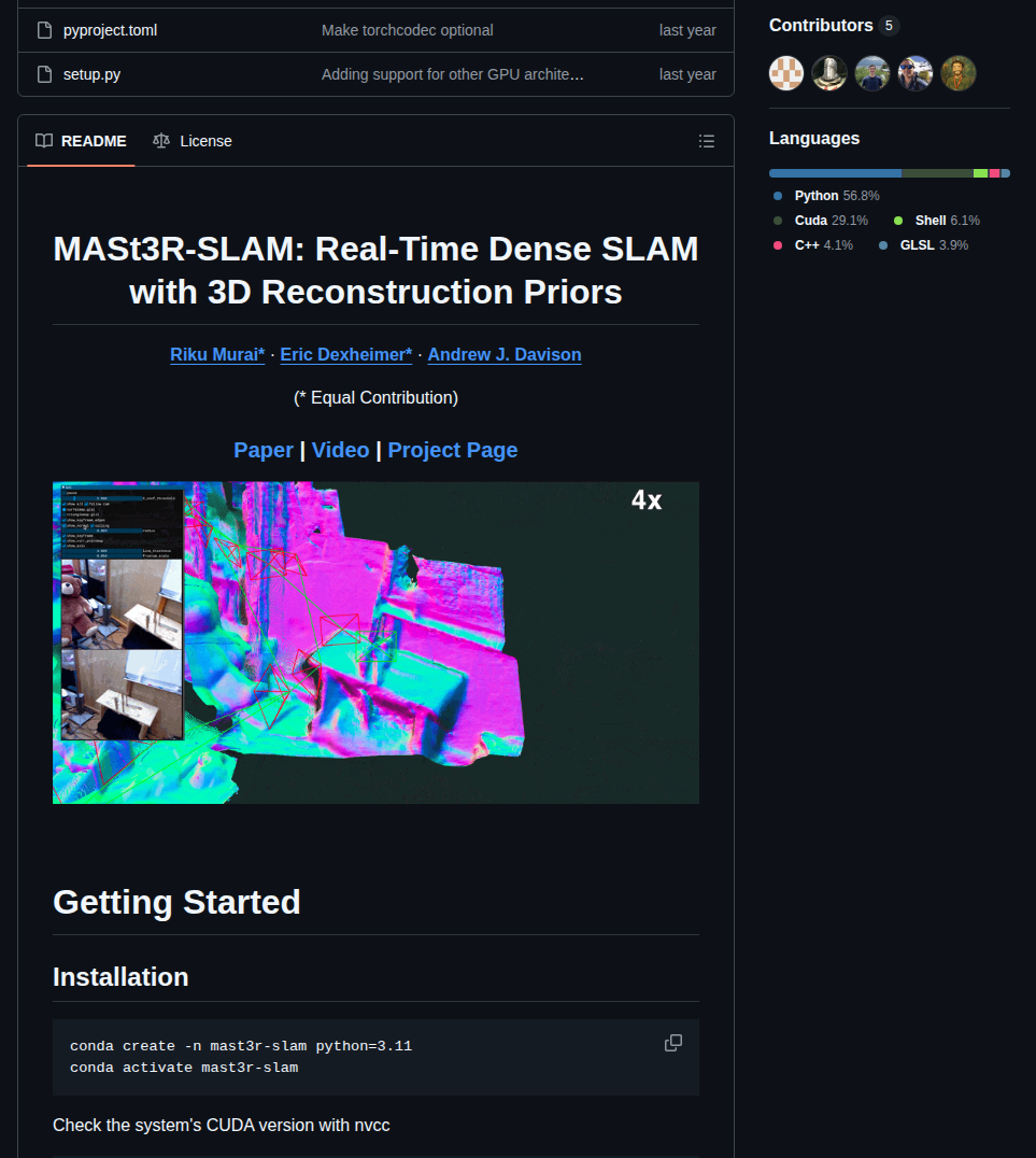 Rmurai0610 Mast3r Slam screenshot