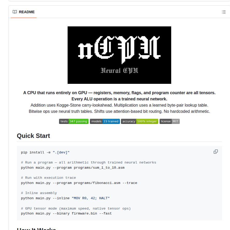 Robertcprice Ncpu screenshot