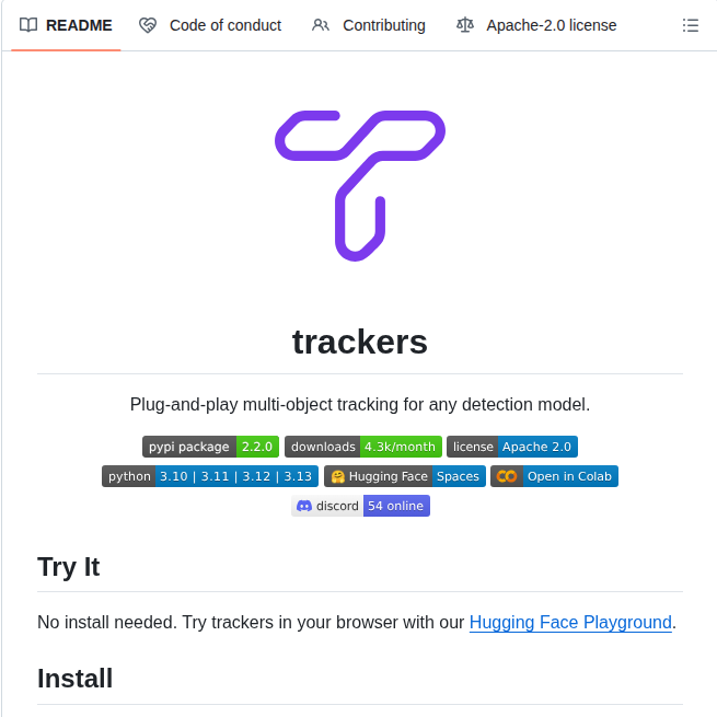 Roboflow Trackers screenshot