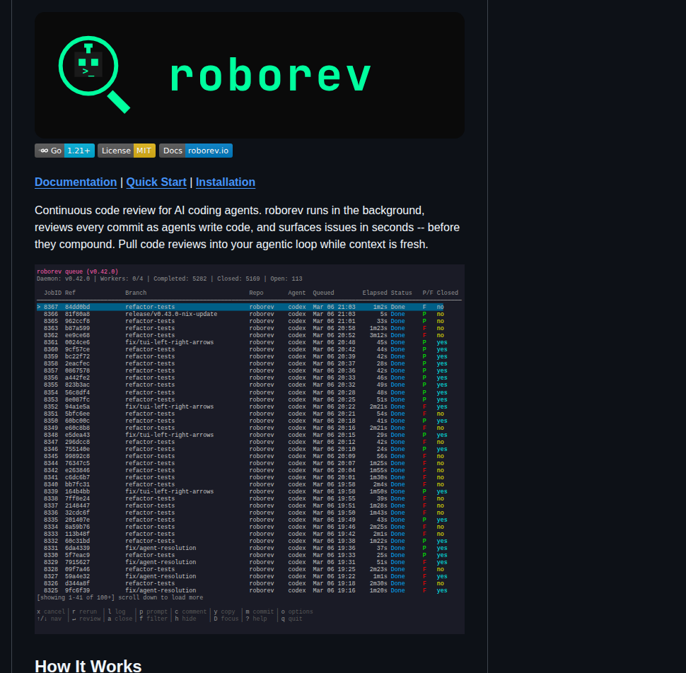 Roborev Dev Roborev screenshot