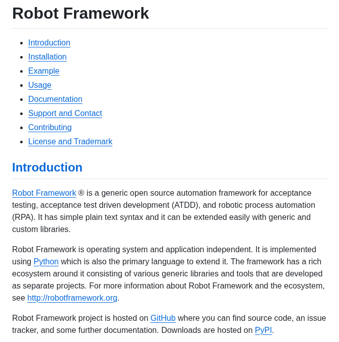 Robotframework Robotframework screenshot