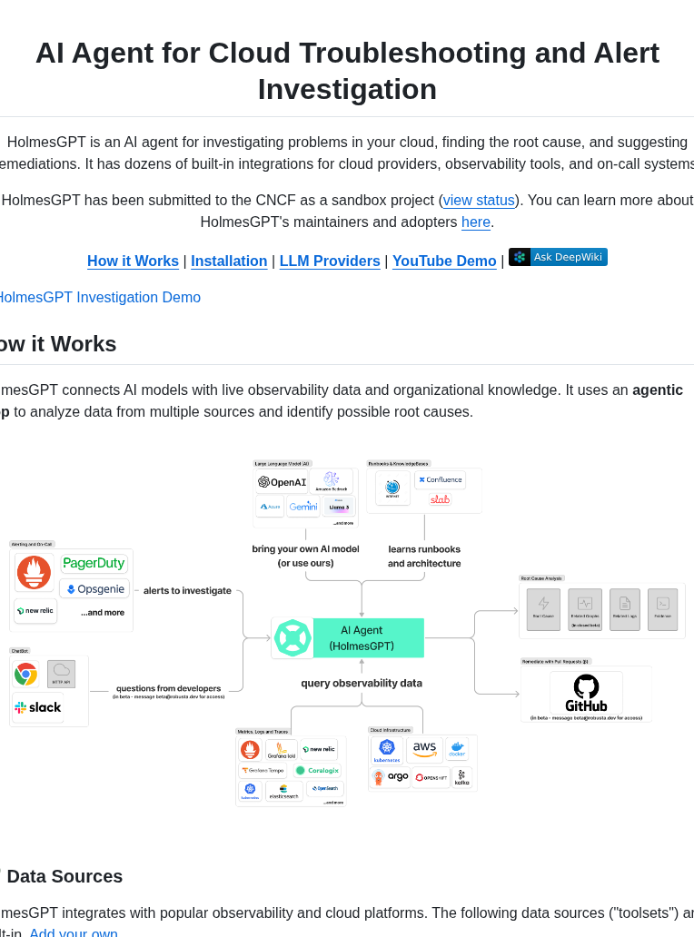 Robusta Dev Holmesgpt screenshot