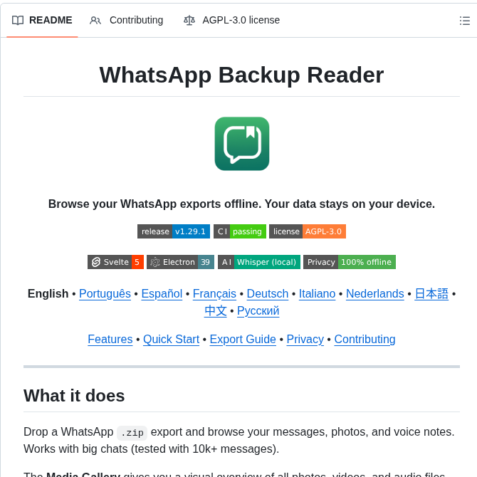 Rodrigogs Whats Reader screenshot
