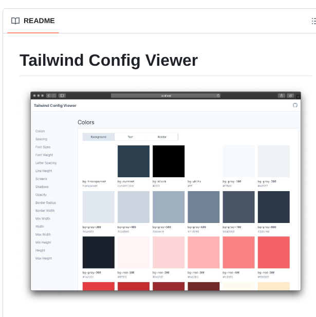 Rogden Tailwind Config Viewer screenshot