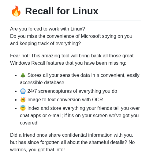 Rolflobker Recall For Linux screenshot