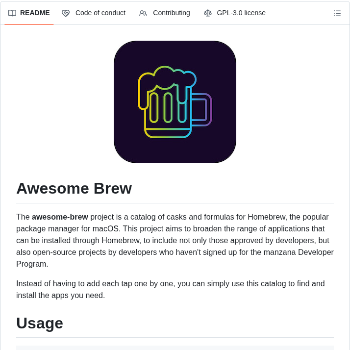 Romankurnovskii Homebrew Awesome Brew screenshot