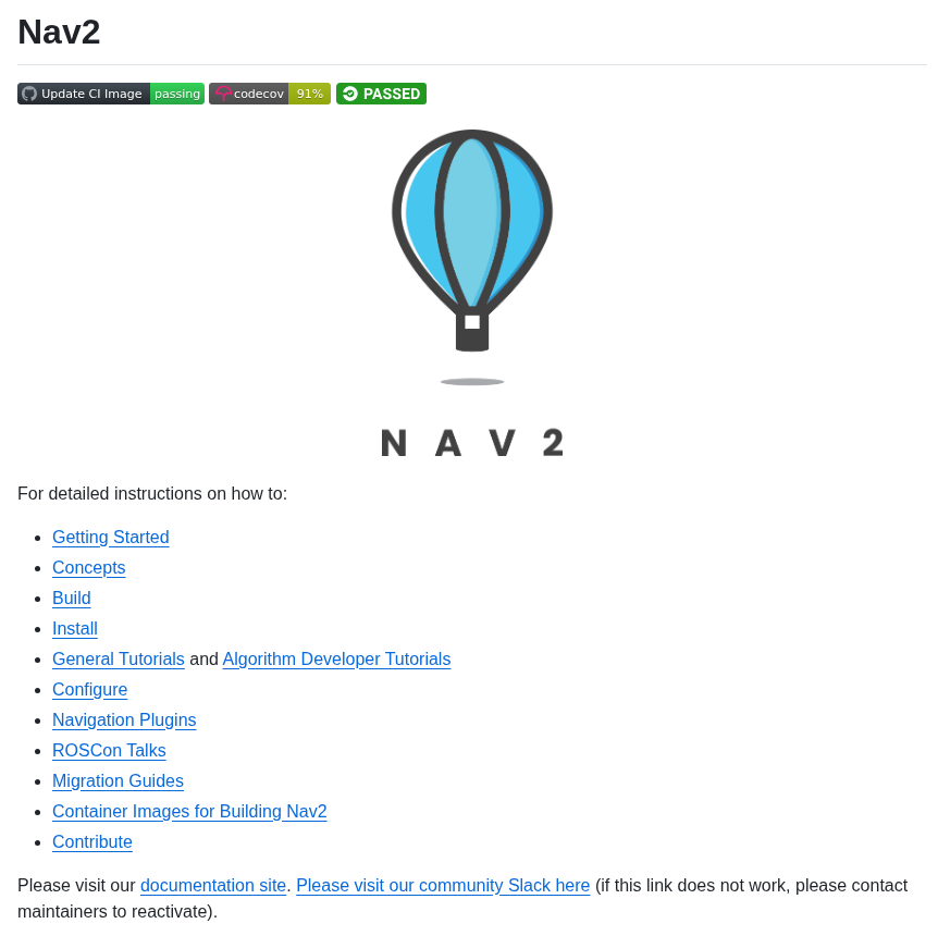 Ros Navigation Navigation2 screenshot