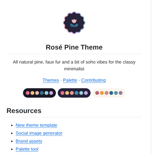 Rose Pine Rose Pine Theme screenshot